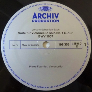 独盤 フルニエ バッハ：無伴奏チェロ組曲 第5、6番 オリジナル盤 